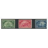 US Stamps #614-616 Mint NH