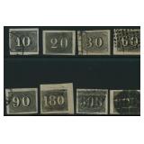 Brazil Stamps #21-28 Used 1850 set, 600r has a hea