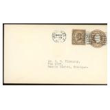 US Stamps #582 FDC tied on U481 Stationery Cover b