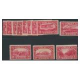 US Stamps #Q1-Q12 Mint OG with major faults includ