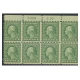 US Stamps #538 Mint NH Plate Block of 8