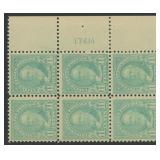 US Stamps #563 Mint NH Plate Block of 6