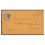 US Stamps #65 on Cover with Albany Patent Cancel