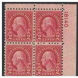 US Stamps #583 Mint NH Plate Block of 4