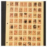 US Stamps #210 Used Fancy Cancels on pages, wide v