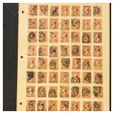 US Stamps #210 Used Fancy Cancels on pages, wide v