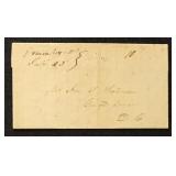 1838 Stampless Stampless Folded Letter SFL Pomonk