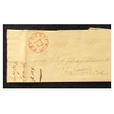 1849 Stampless Letter William B Tyler  Frederick M