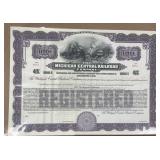 US Railroad Bond Certificate, Redeemed, Scripophil