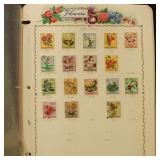 Topical Stamps Flowers Collection on a variety of