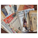 Ephemera including old magazines, pamphlets, some