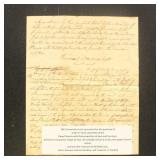 Ephemera 1821 Connecticut Sale agreement for the p