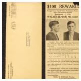 US Stamps 1918 Penalty Mail "Wanted" Post Card fro