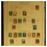 US Stamps 1850s-1930s Used on mix of pages, includ