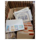 Worldwide Stamps in glassines, organized by countr