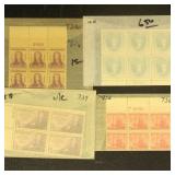 US Stamps 1920s-1940s Mint Blocks & Plate Blocks i