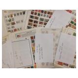 US Stamps on mix of pages, thousands of mint and u