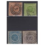 Denmark Stamps 1854 Used #3-6 with small faults CV