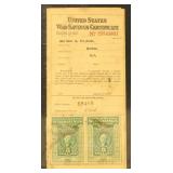 US Stamps #WS2 group of 20 on Registered Series 19