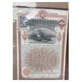 US Railroad Bond Certificate, Redeemed, Scripophil