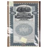 US Railroad Bond Certificate, Redeemed, Scripophil