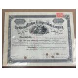 US Railroad Stock Certificate, Redeemed, Scripophi