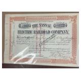 US Railroad Stock Certificate, Redeemed, Scripophi