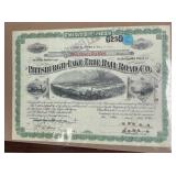 US Railroad Stock Certificate, Redeemed, Scripophi
