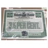 US Railroad Bond Certificate, Redeemed, Scripophil