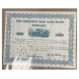 US Railroad Stock Certificate, Redeemed, Scripophi