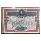 US Railroad Bond Certificate, Redeemed, Scripophil