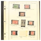 US Stamps 1870s-1920s on mix of pages - includes s