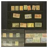 Worldwide Stamps on cards and glassines, includes