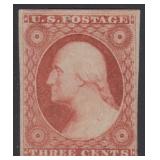US Stamps #11 Mint LH with repaired pinhole at top