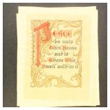 Illuminated Art & Manuscript fine drawn hand calli