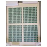Dietz Altered Plate 1955 U-1b complete sheet of 4