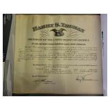 President Harry S Truman Signed 1945 Presidential