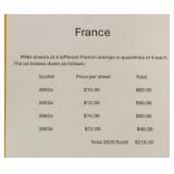 France Stamps #2602a, 2603a, 2862a & 2863a Mint NH