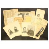 US Stamp Ephemera includes CSA Bonds (partial shee
