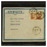 France Stamps #253 tied on Cover, 1938 to Argentin