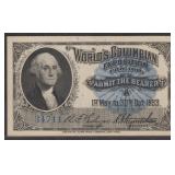 Ephemera "George Washington" Columbian Exposition