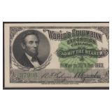 Ephemera "Abraham Lincoln" Columbian Exposition Ti