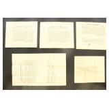 US Documents 19th century Massachusetts group of 5