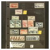 France Airmail Stamps Mint & Used collection on pa