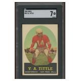 Y.A. Tittle 1958 Topps Football Card #86 SGC Grade