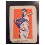 1952 Wheaties Ted Williams Baseball Card Hand-Cut