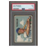 Wally Moses 1951 Bowman Baseball Card #261 PSA Gra