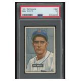 Hal White 1951 Bowman Baseball Card #320 PSA Grade