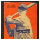 Lou Gehrig 1936 Wheaties Hand Cut Baseball Cards S
