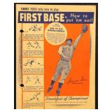1939 Wheaties Series Jimmie Foxx Card, hand cut, w